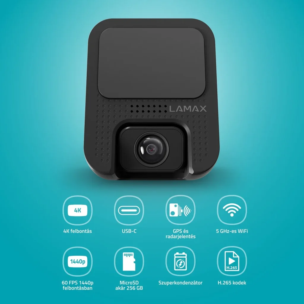 LAMAX F10 GPS 4K Autós kamera - Image 2