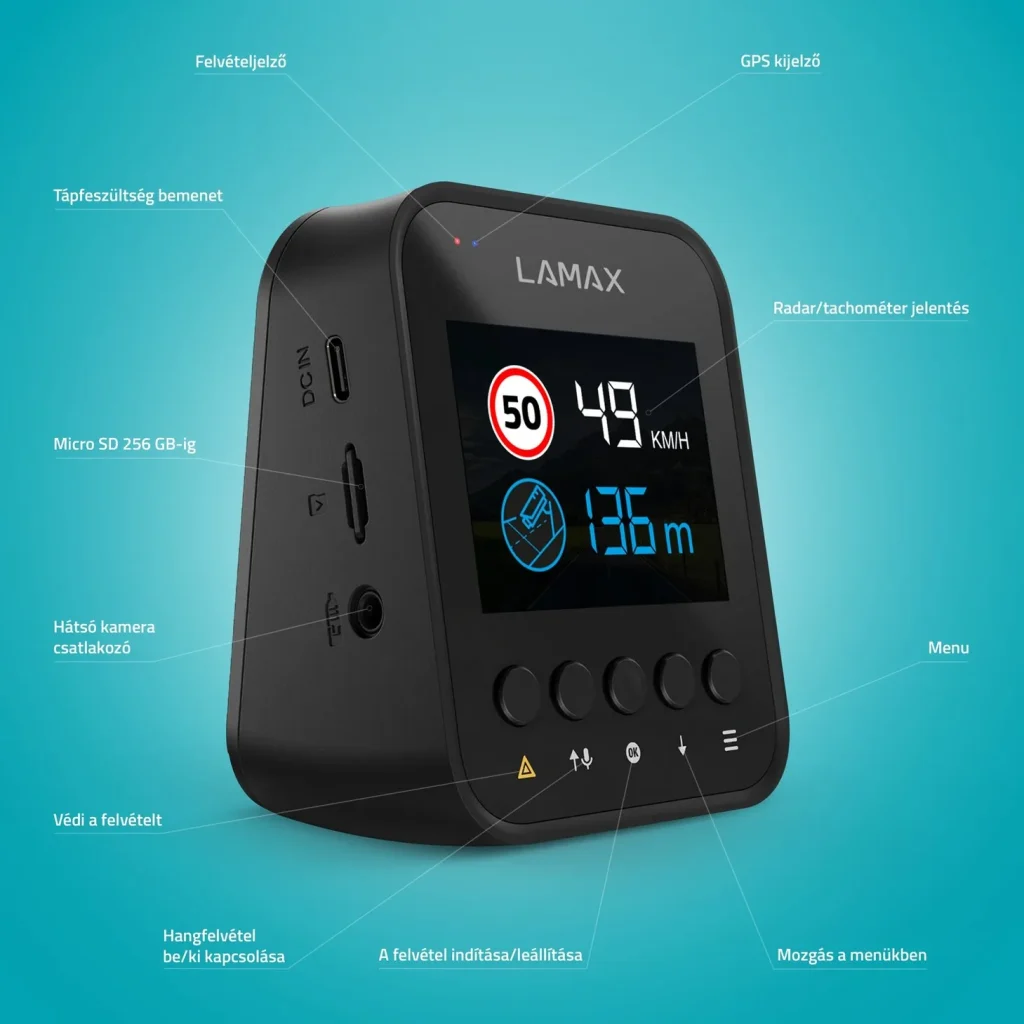 LAMAX F10 GPS 4K Autós kamera - Image 3