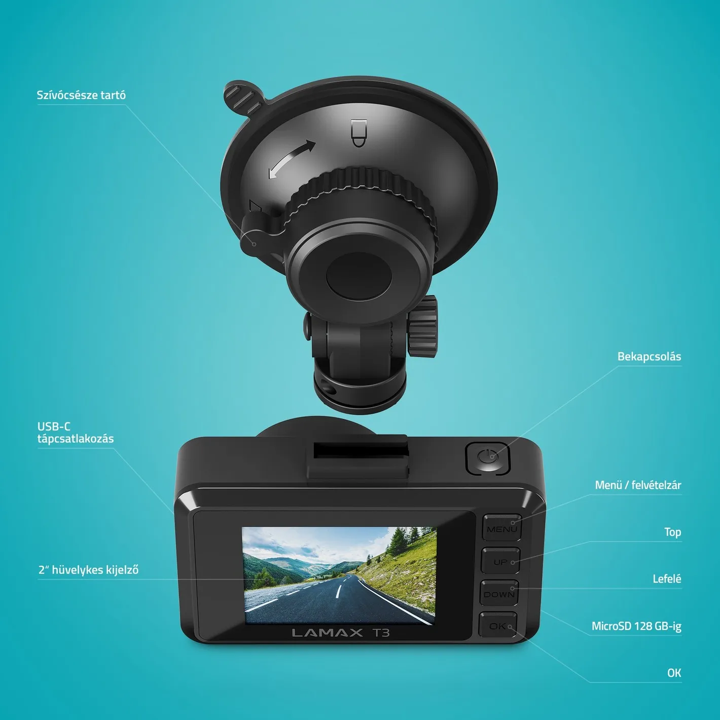 LAMAX T3 Full HD Autós kamera