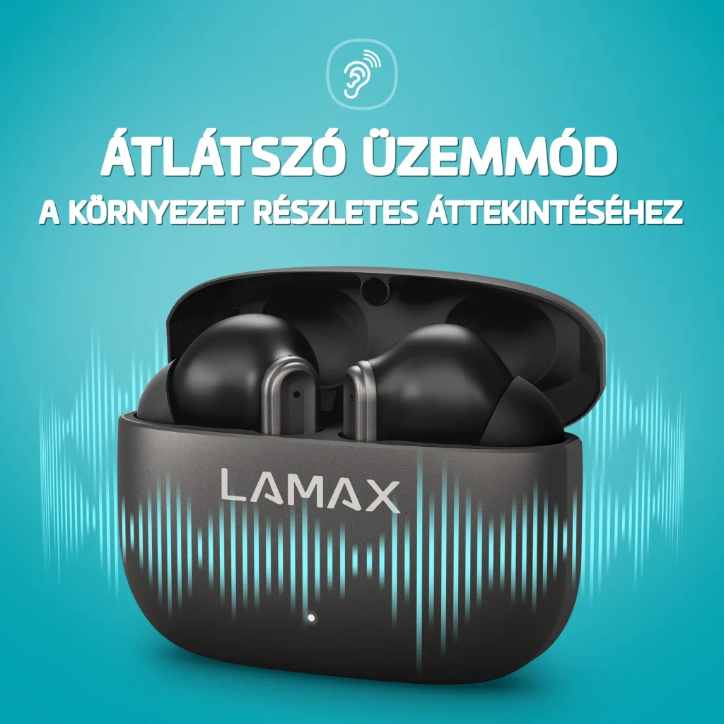 LAMAX SteelClips1 ANC Fém tokos fülhallgató - Image 4