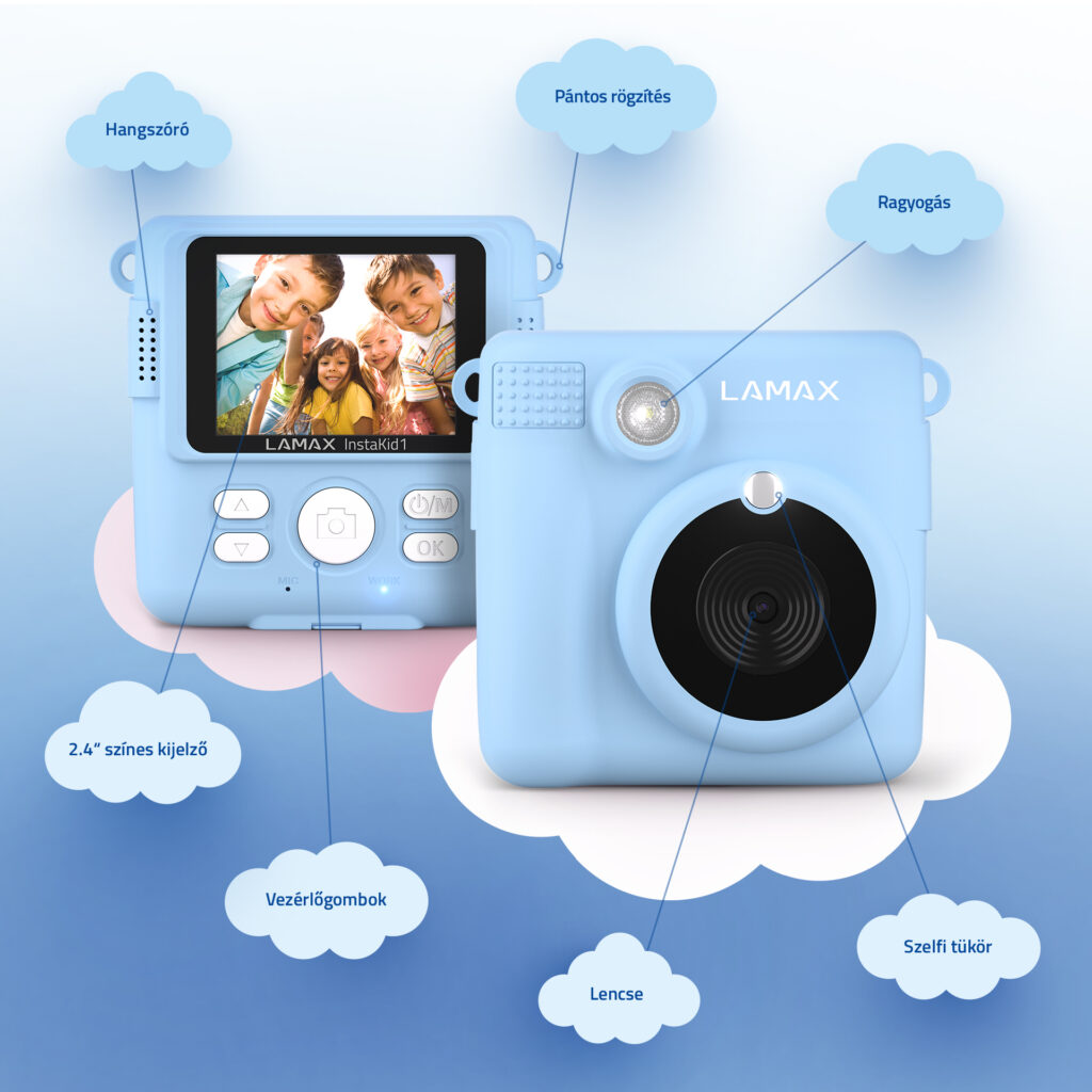 LAMAX InstaKid1 Blue Instant hőpapíros fényképezőgép - Image 5