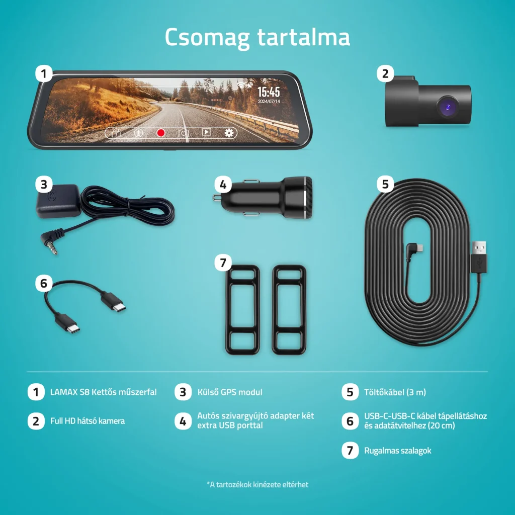 LAMAX S8 Dual Autós kamera - Image 4