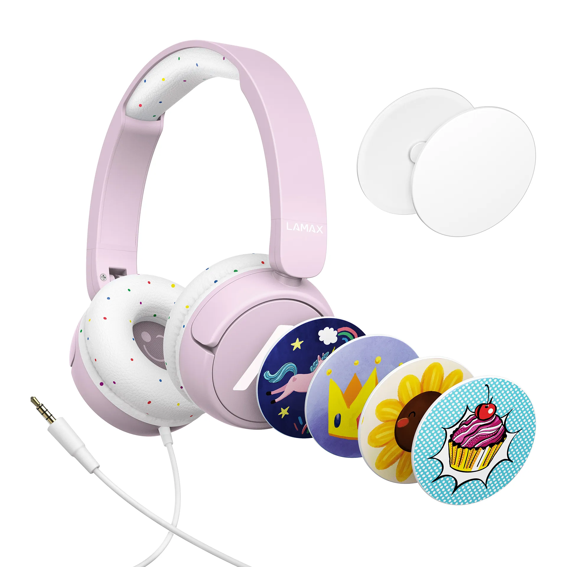 LAMAX SoundKid1 pink Vezetékes gyerek fejhallgató rózsaszín
