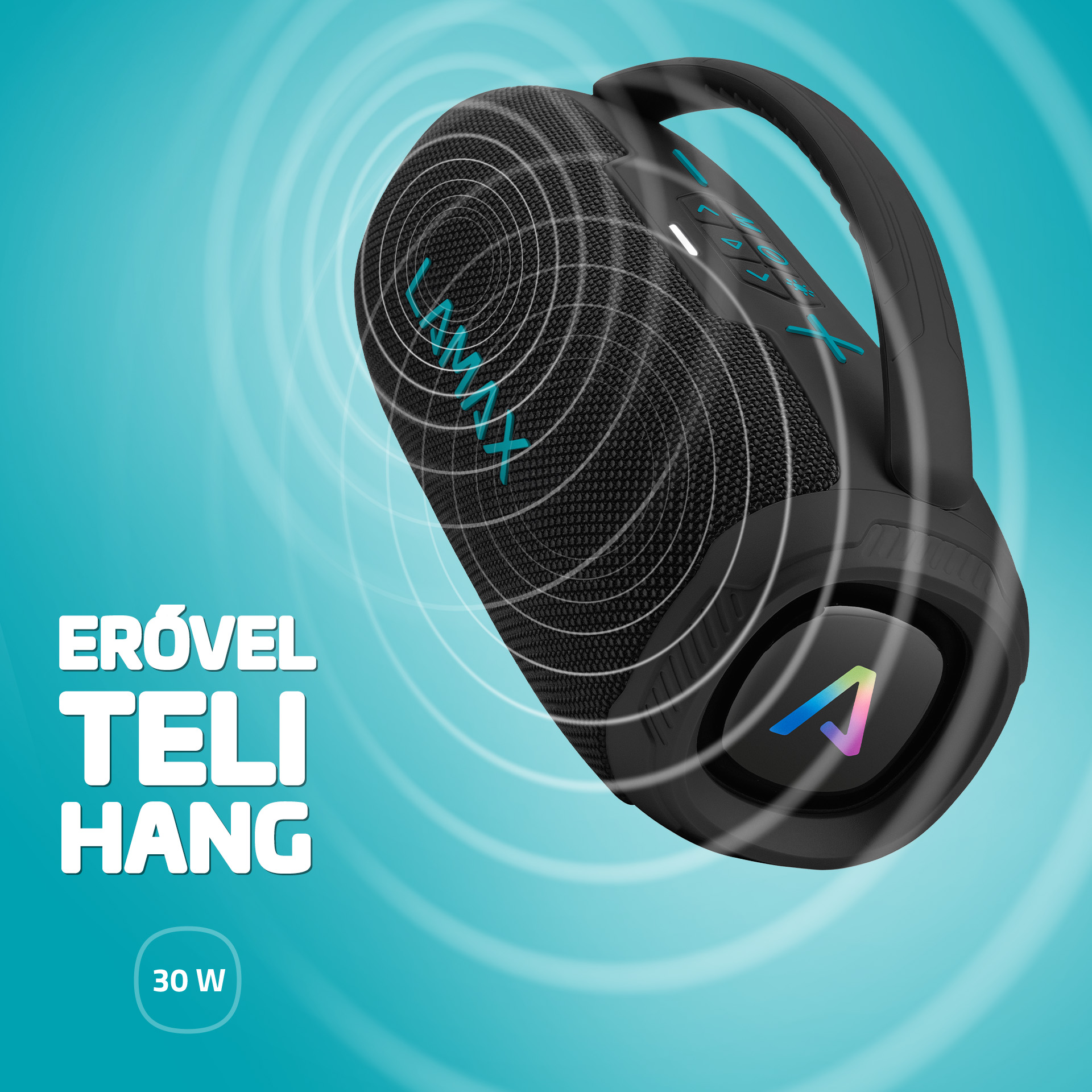 LXPSMPGO1MIBA_LAMAX_PartyGo1_Mini_listing-photo_02.jpg LAMAX PartyGo1 Mini 30W Bluetooth Karaoke hangszóró vezeték nélküli mikrofonnal - Image 1