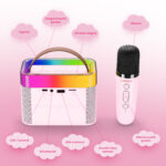 LAMAX KaraokeKid1 Pink 10W Gyerek karaoke szett vezeték nélküli mikrofonnal - Image 4