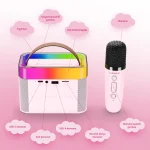 LAMAX KaraokeKid1 Pink 10W Gyerek karaoke szett vezeték nélküli mikrofonnal - Image 4