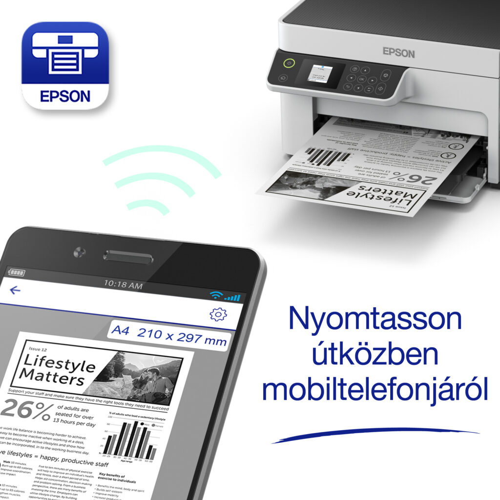 Epson EcoTank M2120 mono A4 tintasugaras 3in1 MFP, ADF, WIFI - Image 11