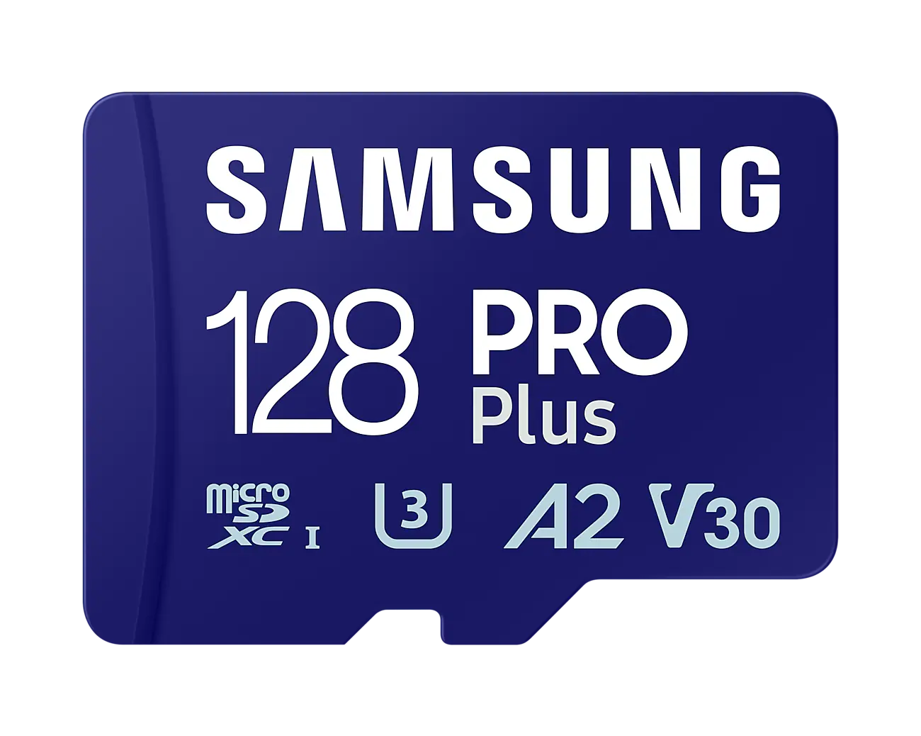 SAMSUNG Memóriakártya, PRO Plus microSDXC kártya 128GB, CLASS 10, UHS-I, U3, V30, A2, + Adapter, R180/W130