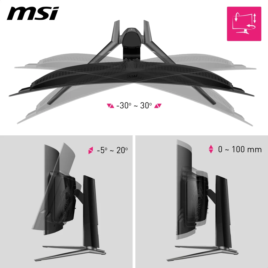 MSI MPG 341CQPX QD-OLED – 34" UWQHD 240Hz ívelt QD-OLED gaming monitor - Image 4