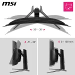 MSI MPG 341CQPX QD-OLED – 34" UWQHD 240Hz ívelt QD-OLED gaming monitor - Image 4