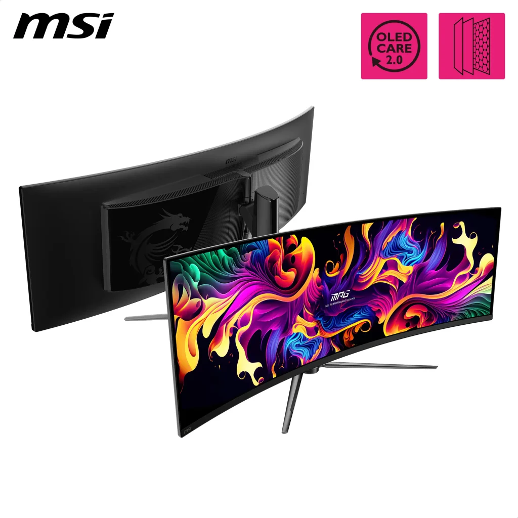 MSI MPG 491CQPX QD-OLED – 49" DQHD 240Hz ívelt QD-OLED gaming monitor - Image 2