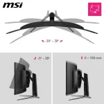 MSI MPG 491CQPX QD-OLED – 49" DQHD 240Hz ívelt QD-OLED gaming monitor - Image 5