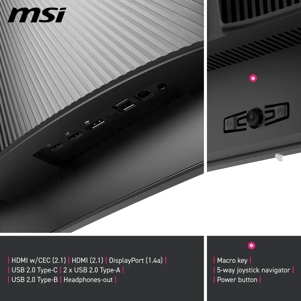 MSI MPG 491CQPX QD-OLED – 49" DQHD 240Hz ívelt QD-OLED gaming monitor - Image 6