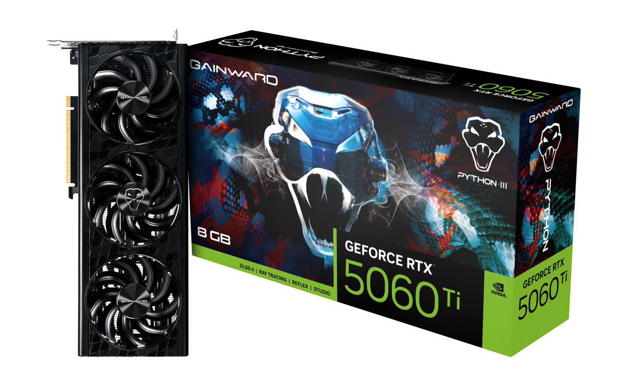 Gainward RTX5060Ti Python III 8GB GDDR7 128bit videokártya