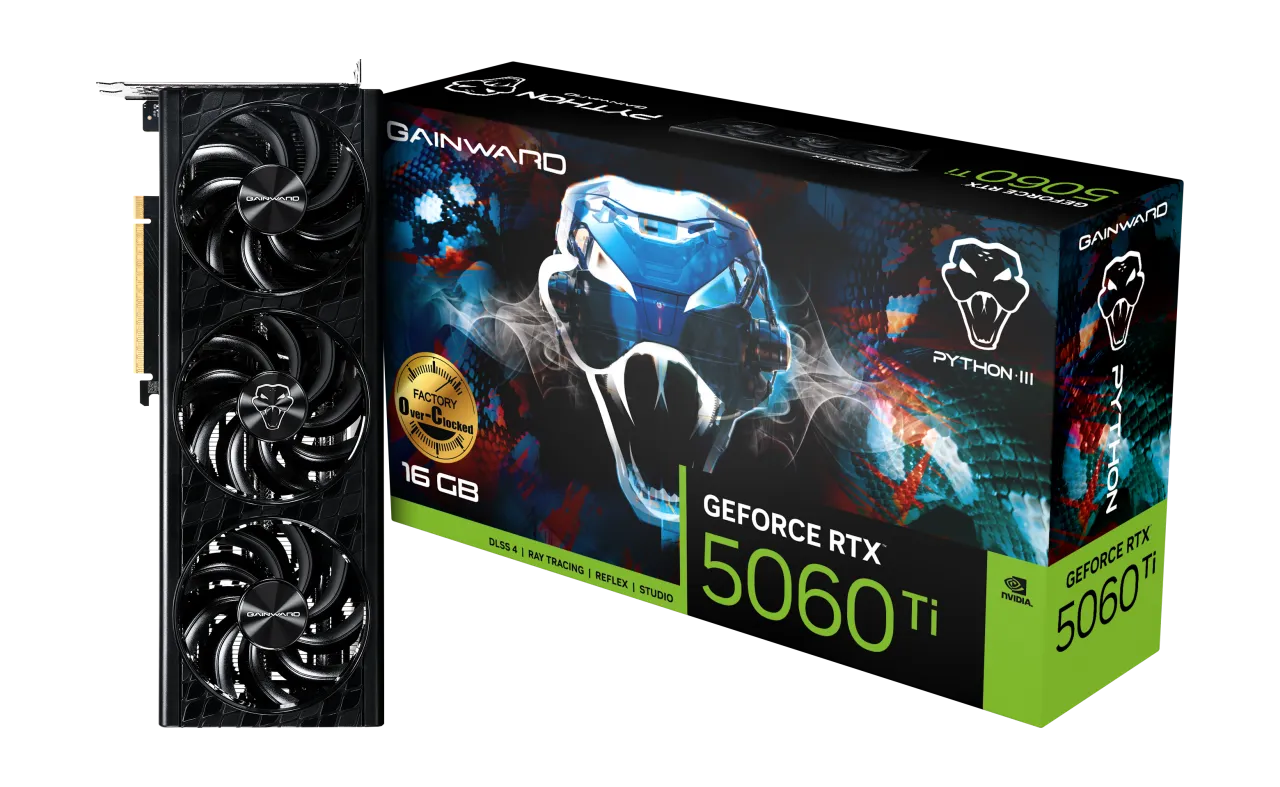 Gainward GeForce RTX 5060 Ti Python III OC 16GB GDDR7 128bit videokártya