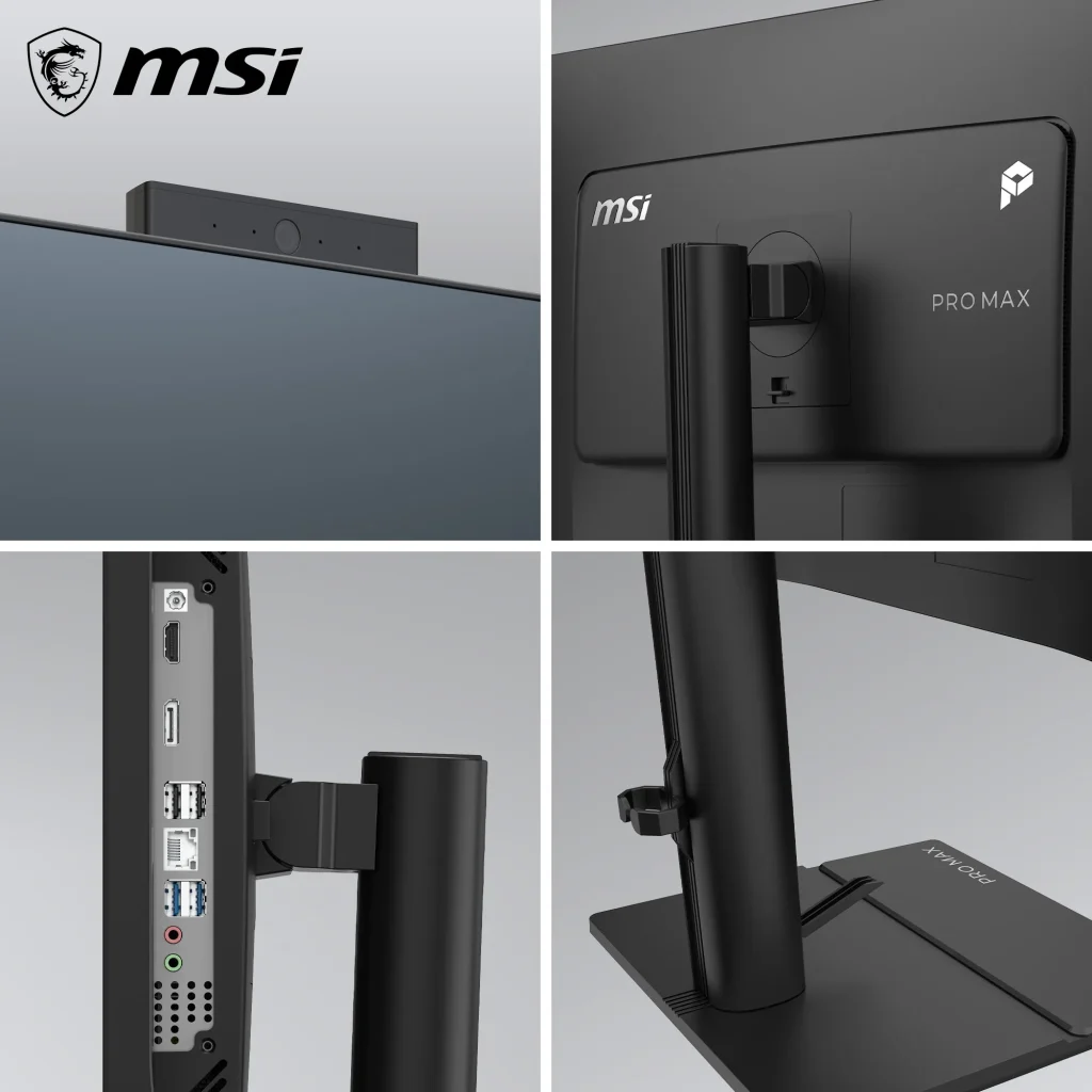 MSI Business AIO PRO MAX 27TP Z 8MG-002, 27" FHD Touch, Ryzen 7 255, 16GB, 512GB, INT, NOOS, Black - Image 4
