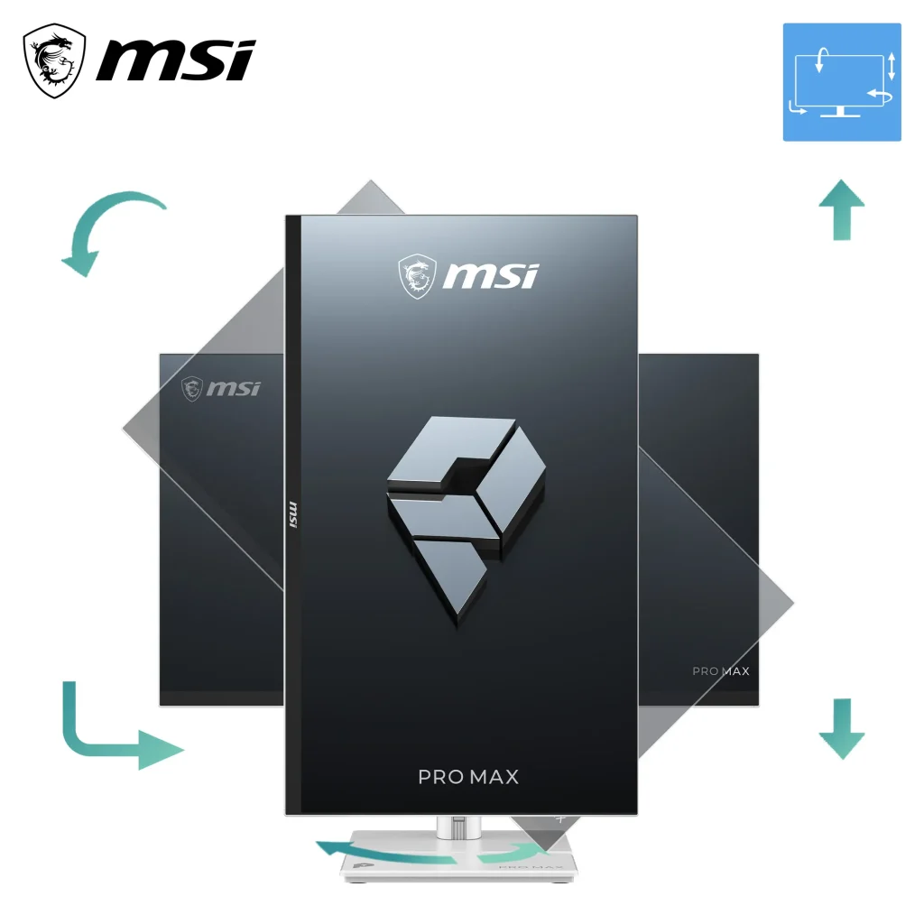 MSI AiO PRO MAX 27TP Z 8MG-003XEU - Ryzen 7 255, 27" FHD, 16GB, 512GB, fehér - Image 3