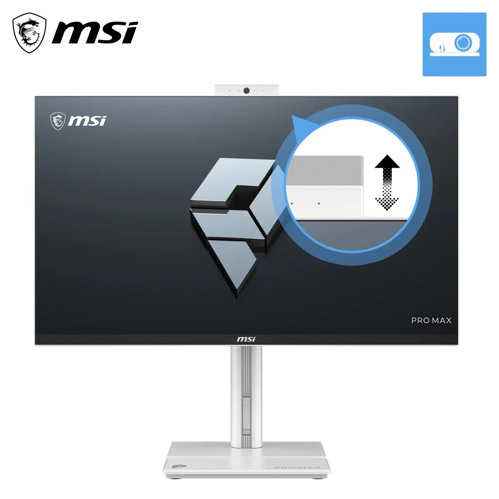 MSI AiO PRO MAX 27TP Z 8MG-003XEU - Ryzen 7 255, 27" FHD, 16GB, 512GB, fehér - Image 2