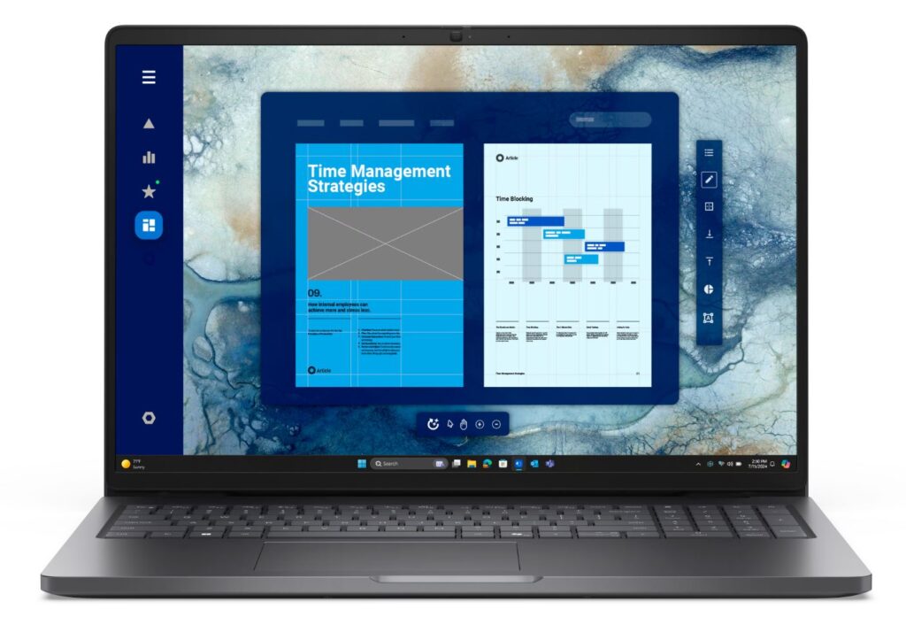 Pro16_front.JPG Dell Pro 16 PC16250 notebook FHD+ W11ProMUI C5 120U 5.0GHz 16GB 512GB UHD - Image 1