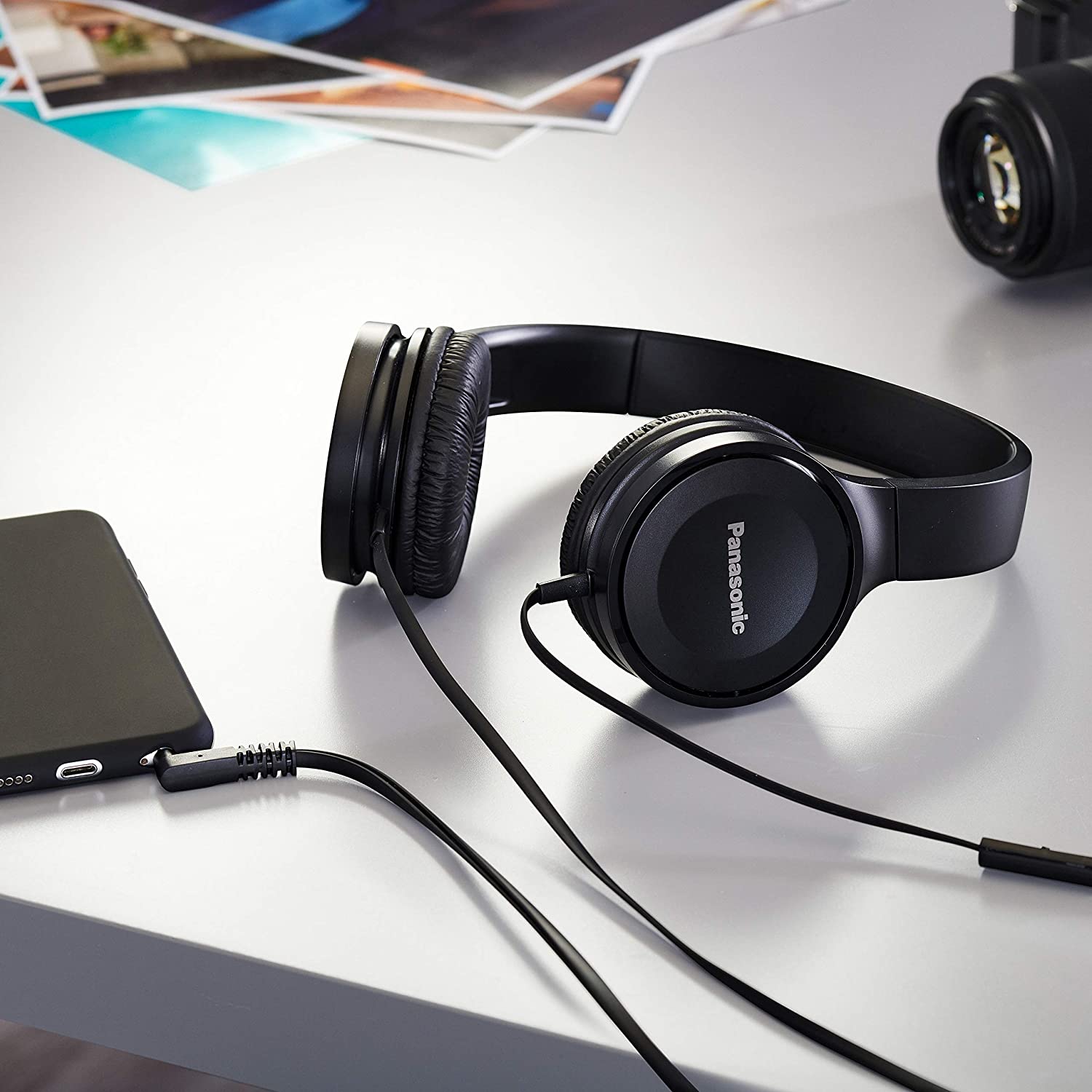 Panasonic RP-HF100ME-K mikrofonos fekete fejhallgató