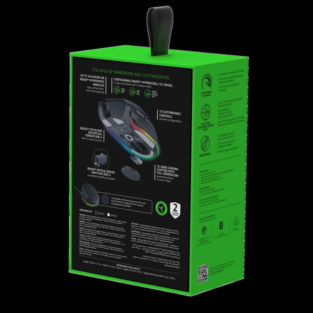 Razer Basilisk V3 Pro 35K - Black - Image 2