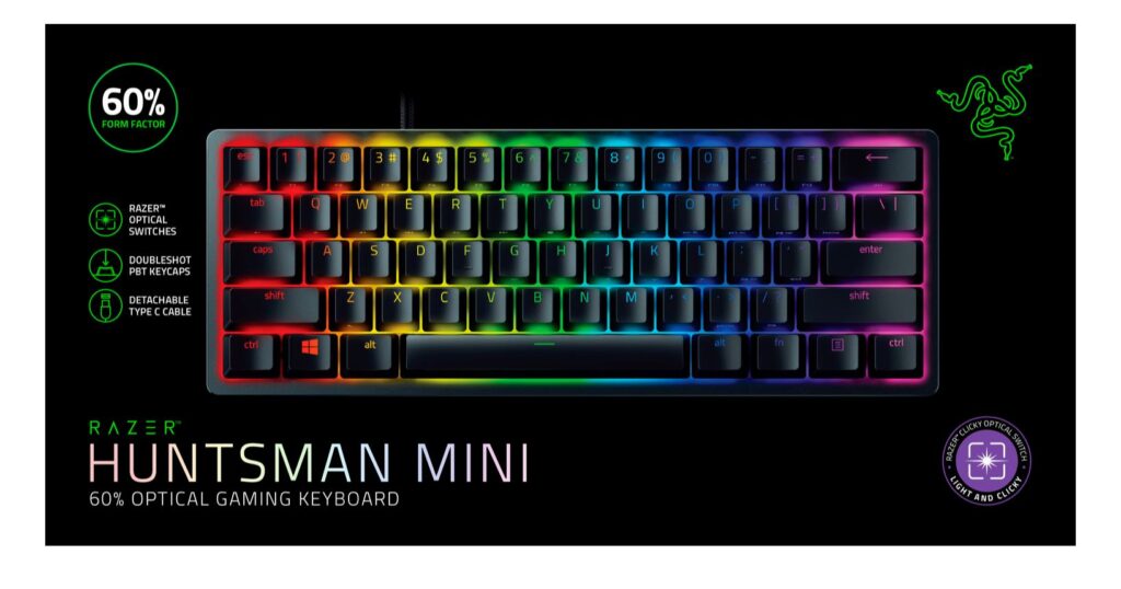 Razer Huntsman Mini (Purple Switch) - US Layout - Image 2