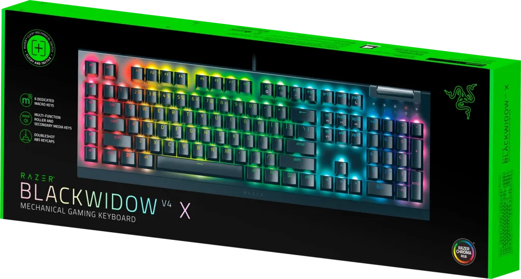 Razer BlackWidow V4 X (Green Switch) - US Layout - Image 2