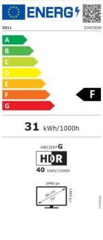 Dell 34 Plus USB-C Monitor S3425DW 2xHDMI, USB-C (3440x1440) - Image 2