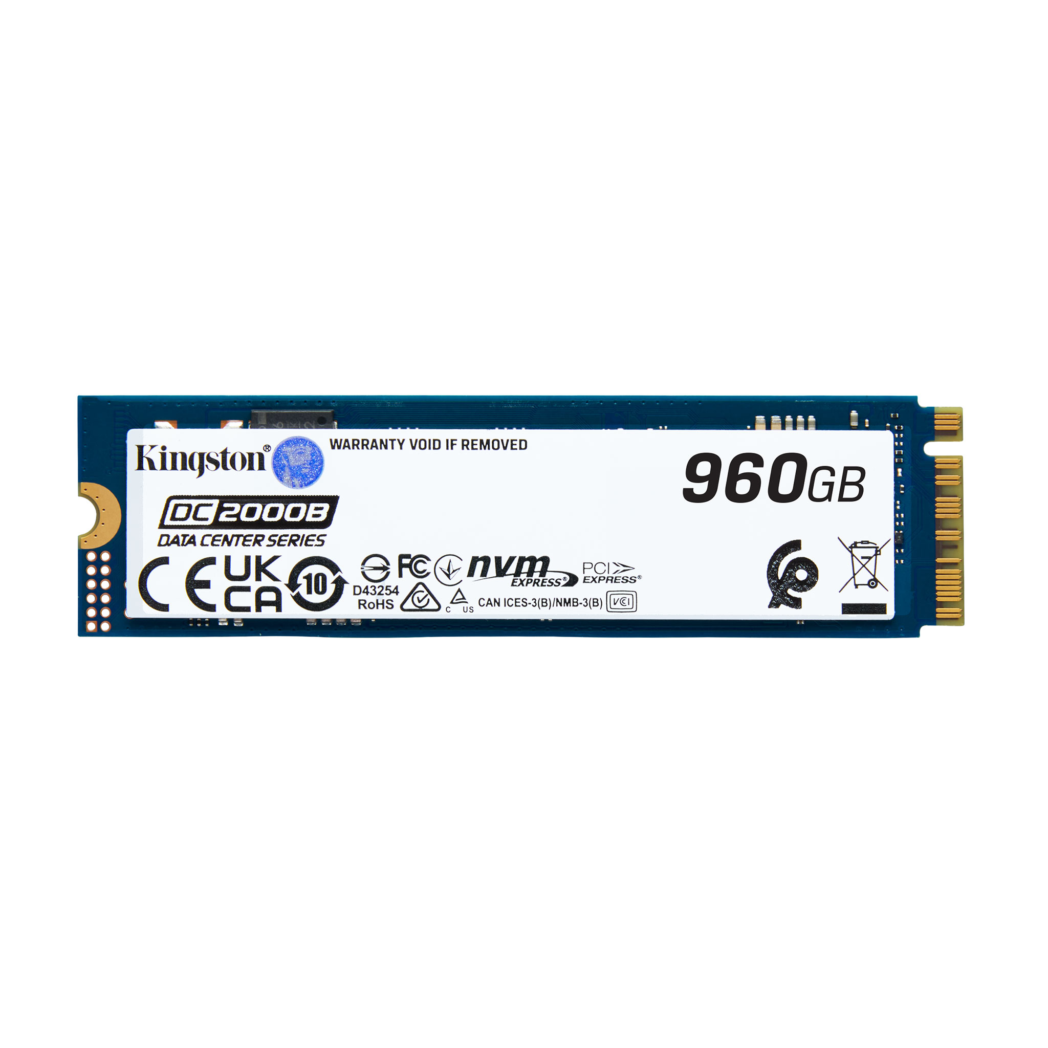 Kingston Data Center 960G DC2000B PCIe 4.0 NVMe M.2 2280 Enterprise SSD