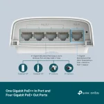 TP-Link Switch  PoE Kültéri - SG2005P-PD (5 port 1Gbps; 1x at/bt PoE in (max90W) + 4x at PoE out port (max 64W)) - Image 8
