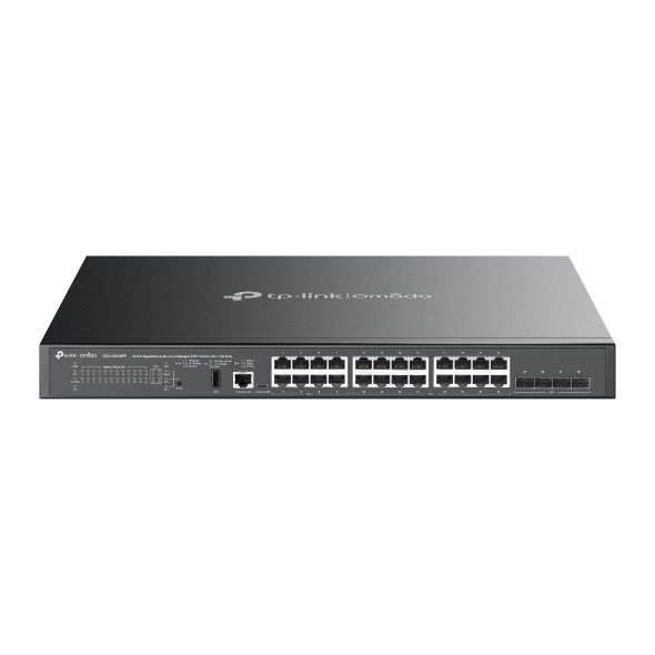 TP-LINK SG5428XMPP Omada 24-Port Gigabit Stackable Lite L3 Managed PoE++ Switch