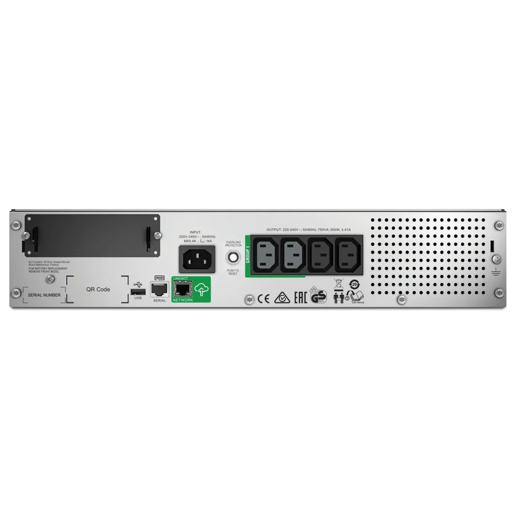 APC Smart 750VA LCD RM 2U 230V szünetmentes tápegység - Image 2