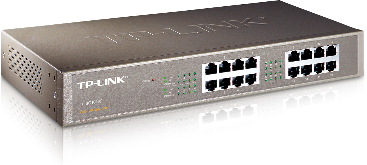 TL-SG1016D.jpg TP-LINK TL-SG1016D 16Port Gigabit Switch metal - Image 1