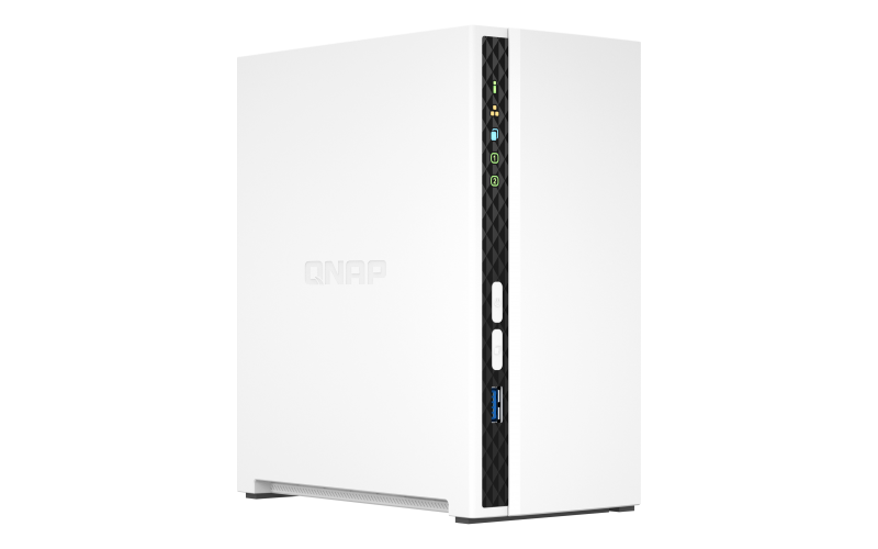 Qnap 2 bay ARM 4C 2.0GHz ; 2 x SATA 6Gb/s 3.5"/2.5"; 2GB RAM on-board; 1 x GbE ;