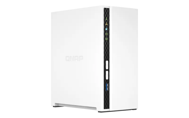 Qnap 2 bay ARM 4C 2.0GHz ; 2 x SATA 6Gb/s 3.5"/2.5"; 2GB RAM on-board; 1 x GbE ;
