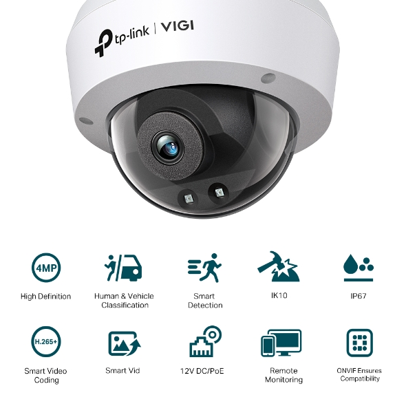 TP-LINK VIGI C240I -4 4MP IR Dome Network Camera
