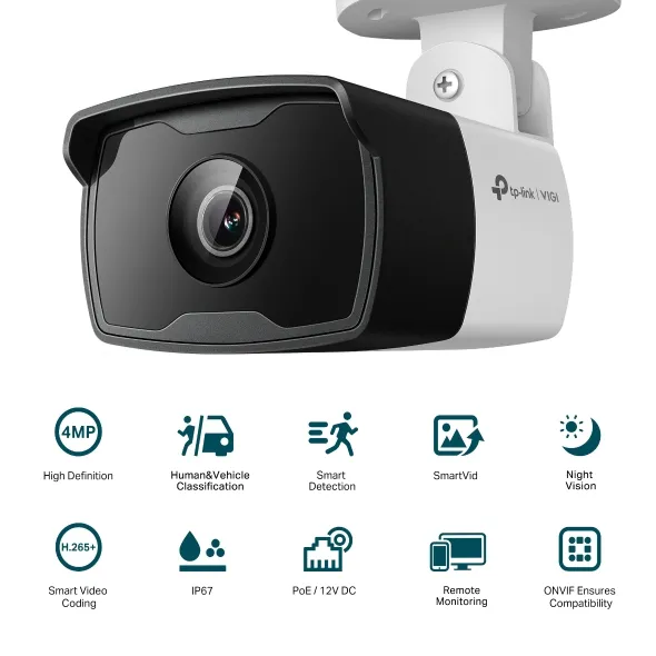 TP-LINK VIGI C340I-2.8 4MP Outdoor Bullet Network Camera