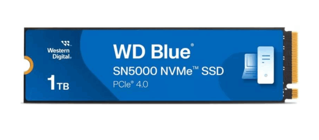WDS100T4B0E.PNG Western Digital SSD 1TB Blue SN5000 NVME M.2 PCIe 4.0 x4 WDS100T4B0E - Image 1