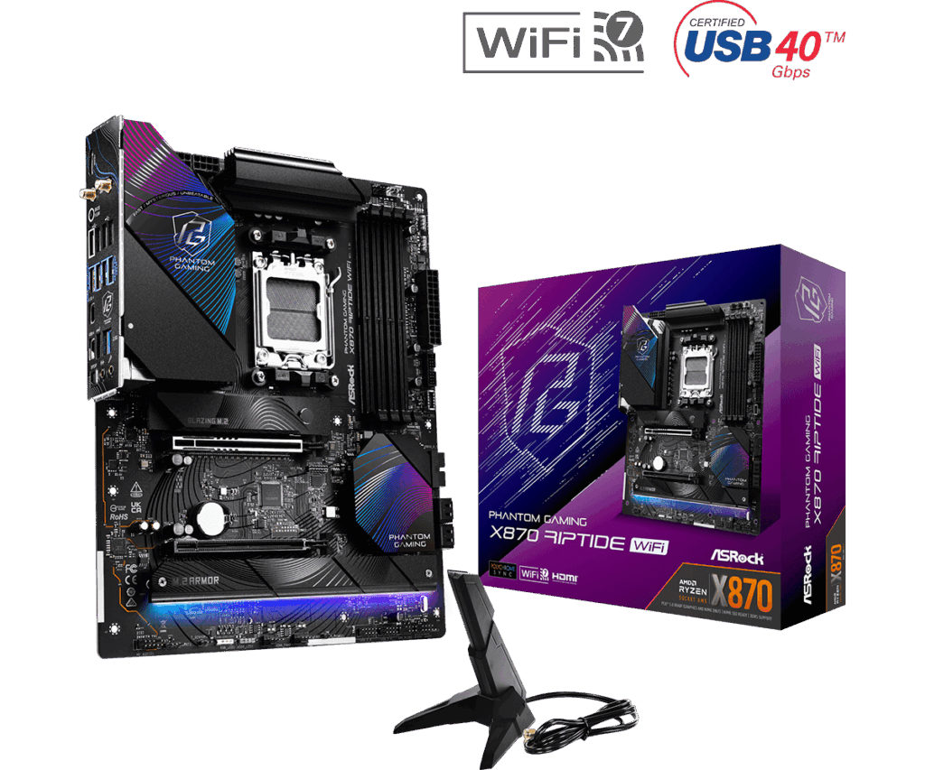 X870RIPTIDEWIFI.png ASRock sAM5 X870 RIPTIDE WIFI alaplap - Image 1