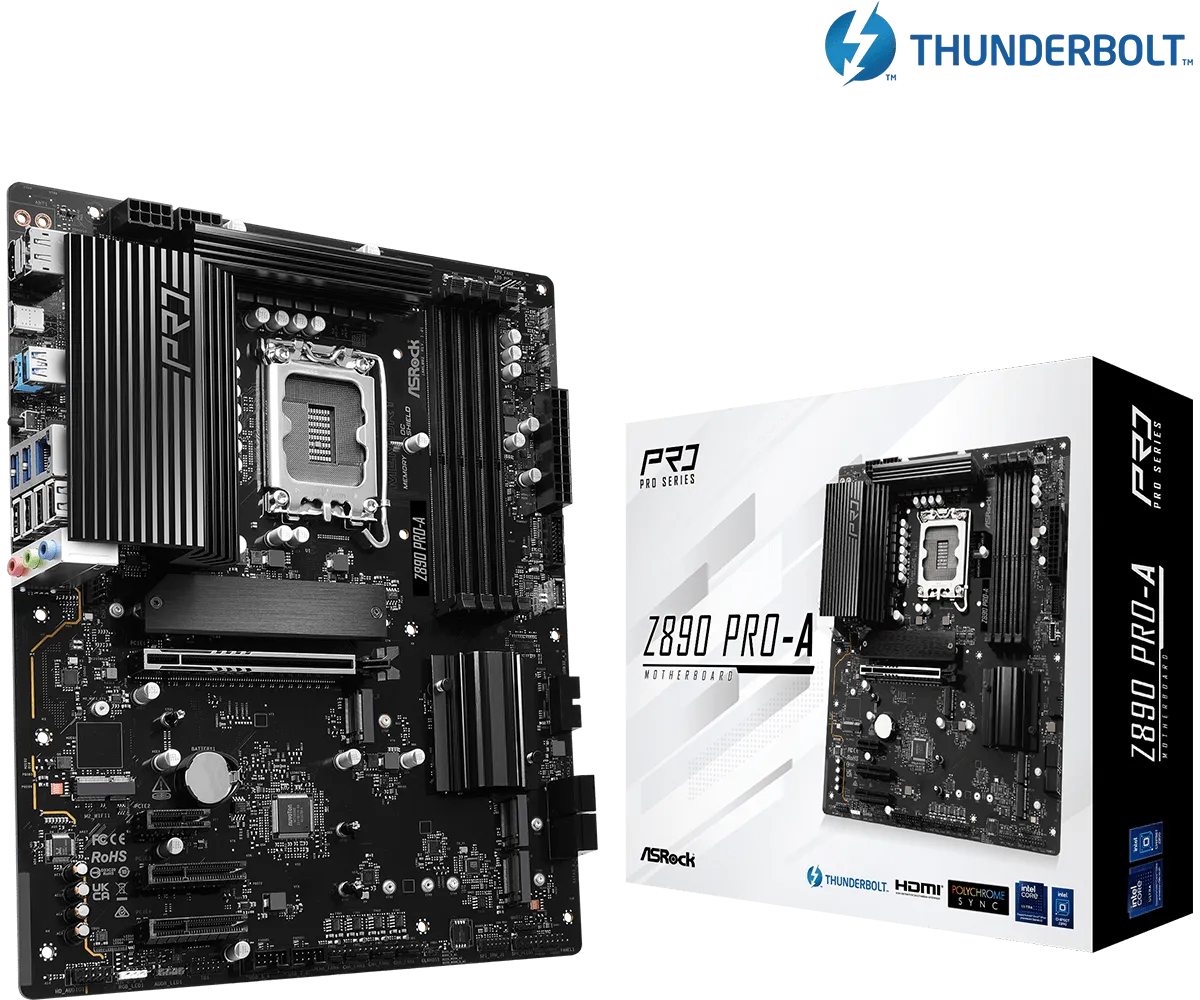 ASRock Z890 Pro-A LGA1851 DDR5 ATX alaplap