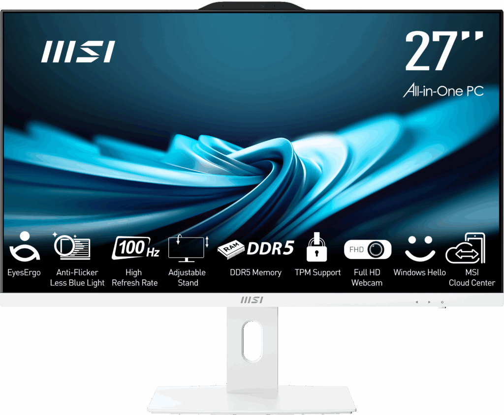 MSI PRO AP272P 14M i5-14400 16GB 1TB 27" All In One PC, fehér - Image 1